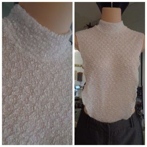Fabulous Vintage White Textured Dickie S/M